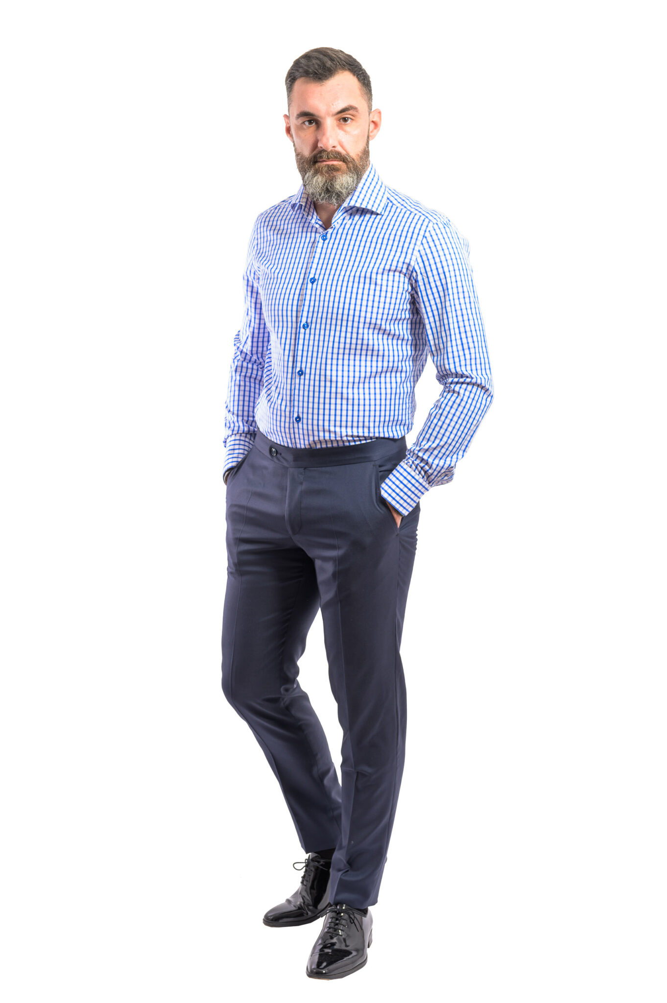 Cămașă carouri albastre